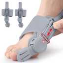 Recovist Bunion Corrector for Women & Men- Upgraded Tailors Big Toe Straightener Orthopedic Bunions Splint for Hallux Valgus Pain Relief Hammer Toe Straightener Left/Right Feet- 2 PC Grey