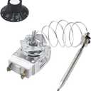 1175 Thermostat RX-1-36, 60125401 Deep Fryer Thermostat with Knob Switch,1/4" Mpt Stuff Box Compatible with Pitco 60124501, Royal Range 3113, 5300-401 Deep Fryer Thermostat 200-400F