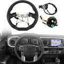 HIGH FLYING for Toyota Tacoma 2016-2023 Car Interior Accessories Heated Steering Wheel Replacement Part Perforated Leather Kit (No Alignment Strip)