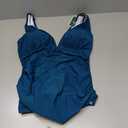 Eomenie One Piece Swimsuit for Women Tummy Control Plunge V Neck Bathing Suit Slimming Wide Straps Swimwear ,Blue , Size M