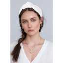 YISSION White Knotted Headband for Women - Wide Pearl Embellished Hair Hoop, Stylish Hair Accessory for Daily Wear, Weddings & Casual Outfits