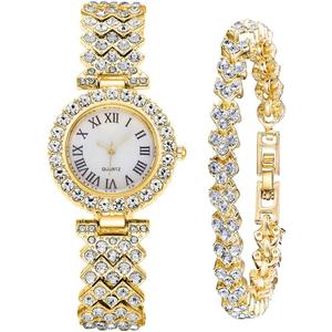 Women Diamond Watchs Luxury Fashion Ladies Bangle Bracelet Set Wrist Watch Female Dress Watch