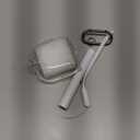 【with Safety Lock】 for Beats Fit Pro Case Cover, Cleaner Kit for Beats Fit Pro, Accessories with Anti-Lost Keychain/ Silicone Wrist Strap(Clear)