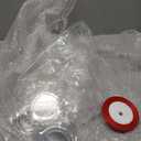 100 Pcs 2025 Christmas Clear Round Frame Ornaments with Red Ribbon, Acrylic Blank Round Photo Frame Bulk, Hanging Photo Ornaments for Christmas Tree Decoration (Classic Style)