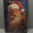 CCWACPP Santa Claus Canvas Wall Art Christmas Pictures Wall Decor Vintage Santa Painting Print Artwork Home Living Room Decor Frame (16.00" x 24.00", Santa Claus - 1)