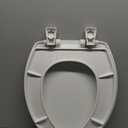 Bemis 7300SLEC Slow Close Toilet Seat, Easy Clean Hinges and Durable Plastic Seat, Made in USA, Elongated, White