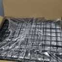 4 Pack Stackable Wire Baskets for Pantry Organizers and Storage, Large Pantry Basket for Snack Organizer, Foldable Fruit and Vegetable Storage Bin Store Can Onion Potato for Kitchen Cabinet/Countertop (Black)