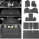 Powoq 7 Seats Floor Mats Compatible with 2025 2026 Ford Expedition Lincoln Navigator Cargo Mat Floor Liner Replacement for 2025-2026 Ford Expedition Accessories (Trunk Mat+Backrest Mats+Floor Mats)