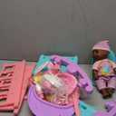 deAO Black Baby Doll Set - Mobile, High Chair, Stroller & Feeding Accessories - 21 Piece Play Set (Doll Included)