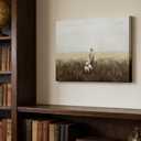 Jesus and Lamb Canvas Wall Art Vintage Christianity shepherd Painting Picture Wall Decor Jesus Leaves the 99 Sheep Inspirational Poster Print Artwork for Church Study Living Room Home Decoration, 61L x 40.6W cm