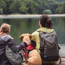 FAYOGOO Service Dog Vest for Small Breed - Lightweight Dog Harness with 6PCS Removable Patches - Puppy Harness and Leash Set for Walking,Training (Red)