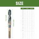 5/8" Cobalt Drill Bit Black and Gold Coated for Metal, Steel, Cast Iron, with 1/2" Reduced Shank