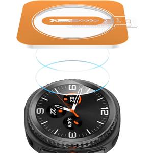 14 x SWUU 2 Pack Tempered Glass Screen Protector Compatible with Samsung Galaxy Watch 8 Classic 46mm (2025 New Released), Waterproof HD 9H Film with Auto-alignment Installation kit Clear