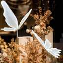 51 INCH Creative Butterfly Floor Lamp - 1pcs Wedding Romantic Hanging Decoration Lights Fixture, Butterfly Ceiling Light for Wedding, Party, Christmas, Adjustable Height Creative Props, White