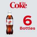 Diet Coke Diet Soda, 16.9 fl oz Bottles, 6 Pack - Cola Soft Drinks (EXP 03/22/26)
