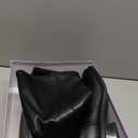 Knee High Boots Women Faux Leather Elastic Boots Low Heel Square Toe Side Zipper Fall Long Tall Boots for Women (9, Black)