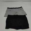 2 Packs Men Pocket Underwear Boxer Panties Travel Briefs with Secret Hidden Pocket for Men (Medium, Black and Gray)
