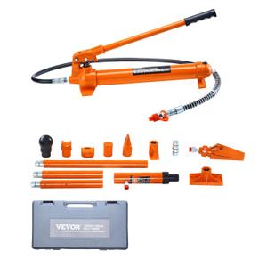 VEVOR Porta Power Kit, 10 Ton Load, Portable Hydraulic Jack with 4.6 ft Extended Oil Hose, Long Handle Design, Auto Body Frame Repair Kit with Portable Storage Case for Car Repair, Truck, Farm VEVOR Porta Power Kit, 10 Ton Load, Portable Hydraulic Jack with 4.6 ft Extended Oil Hose, Long Handle Design, Auto Body Frame Repair Kit with Portable Storage Case for Car Repair, Truck, Farm