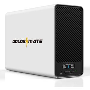 GOLDENMATE 1500VA/1200W Lithium UPS Battery Backup and Surge Protector, Backup Battery Power Supply with LiFePO4 Batteries(296Wh), AVR, Line Interactive Sinewave UPS System, 8 Outlets, LCD Display