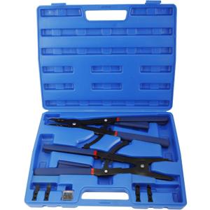 2 Pcs 16" Snap Ring External and Internal Pliers Set,Circlip Pliers with Straight and Angled Jaws (Straight, 45°, 90° Tips) Heavy Duty
