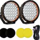 BIGLION.X 9 inch Round LED Offroad Lights - Super Bright, Waterproof IP68, 12V/24V for Pickup Trucks, SUV, UTV, 4WD