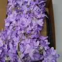 4PCS 38inch Lilac Artificial Flowers Purple Fake Delphinium Long Stem Silk Real Touch Flower Faux Lilac Floral Arrangement for Tall Vase Table Centerpieces Wedding Garden Home Decoration(Purple)