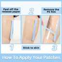 Timgle 50 Pcs Thigh Lift Tape Invisible Waterproof 8 x 6 in Sagging Loose Skin Lifting Cellulite Adhesive Transparent Body Octagon Tape for Women Leg Inner Thighs
