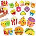 Hodurgyi 25 Pack Kids Cute Food Squishy Toys, Squishy Keychains for Easter Egg Stuffers , Classroom Gifts Exchange for Festival Activity, Easter Party Favors Supply, School Award, Birthday Gifts