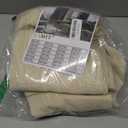 LAMIT Living Room Linen Curtains 90 Inch for Bedroom, Back Tab and Rod Pocket Linen Textured Sheer Curtains Light Filtering Boho Drapes for Farmhouse, 2 Panels, 52 x 90 Inch, Beige