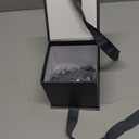 Hallmark Small Gift Box with Bow and Shredded Paper Fill (Gray 4 inch Gift Box) for Weddings, Graduations, Birthdays, Father's Day, Groomsmen Gifts, All Occasion