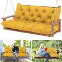 Porch Swing Cushions Waterproof Outdoor Swing Cushions 2-3 Seater Thicken 5" Dark Gray Patio Swing Cushion with Backrest 48 40" Swing Replacement Cushion for Outdoor Furniture(Yellow)