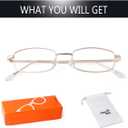 ADE WU Fashion Glasses for Woman Men, Y2k Rectangle Blue Light Glasses 90s Metal Gold Silver Black Fake Glasses