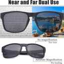 Bifocal Sunglasses for Men Wrap-Around Sports Sun Readers Oversized NO Line Bifocal Reading Glasses UV400 Protection (Black and Grey)