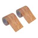 PATIKIL Wood Grain Repair Tape 2.2" x15ft,2 Pcs Self Adhesive Realistic Textured Repair Tape Patch for Floor Door Table Cabinets Desk,Chestnut Maple