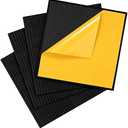 Peel-and-Stick Baseplates - Self Adhesive Building Brick Plates - Compatible with All Major Brands - 4 Pack - 10 inch x 10 inch (Black)