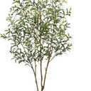 Artificial Olive Tree 6FT - Tall Faux Olive Trees Indoor with Planter&Cotton Basket, Large Fake Olive Plants Realistic Branches Natural Wood Trunk and Fruits for Home House Office Decor