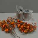 Mimorou 2 Set Fall Thanksgiving Table Centerpiece Decoration Artificial Autumn Flowers with Vintage Vase 6 Pcs Pumpkin Berry Picks 2 Pcs Metal Vases for Thanksgiving Harvest Indoor Outdoor Home