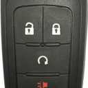 Key Fob Case Shell Fit for GMC Chevrolet Chevy Equinox Sonic Trax Terrain 4 Buttons Replacement Flip Folding Smart Car Key Fob Cover with Uncut Blade Blank (4 Buttons Key Fob Shell)