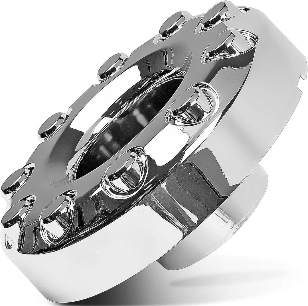 10-Lug Front Car Wheel Hub Center Caps Compatible with Ford F-450 Super Duty 2005-2017, Ford F-550 Super Duty 2005-2017 Replace OE Number 5C3Z1130NA