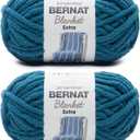 Bernat Blanket Extra Velveteal Yarn - 2 Pack of 300g/10.5oz - Polyester - 7 Jumbo - 97 Yards - Knitting/Crochet