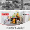 Lazy Susan for Refrigerator - 360 Turntable Refrigerator Organizer and Storage Tray for Fridge, Cabinet & Pantry - Rectangle Lazy Susan (16.5"x11.5"x1.5")