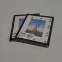 FIXSMITH 8x10 Picture Frame Set of 2, Photo Frame with HD Plexiglass, Display Pictures 5x7 with Mat or 8x10 Without Mat Multi Picture Frames Collage for Tabletop or Wall Display, Black