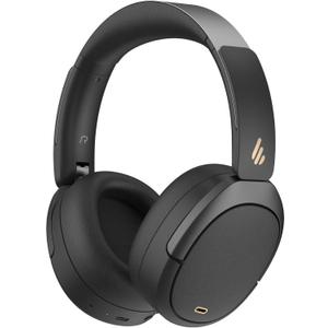 Edifier W80 Over Ear Headphones with -49dB Active Noise Cancelling, LDAC AAC Hi-Res Wired & Wireless, AI Clear Call, Fast Charging, Multipoint Connection, Bluetooth V5.4 - Black