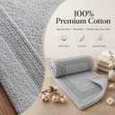 Premium Soft Cotton Tufted Bath Mat Absorbent Bathroom Runner 24"x60" Gray