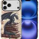 DAIZAG Case for iPhone 17 Pro, Dragon Fantasy Book Literary Lover Full-Body Design Hybrid Dual Protection Soft TPU + Hard PC Shockproof Scratch-Resistant Protective Cover Phone Case for Men Women
