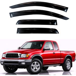 KPY Rain Guards Fit for 1995-2004 Toyota Tacoma Access Cab, Out-Channel Window Visors Vent Wind Deflectors 4PC, Truck Accessories for 95-04 Toyota Tacoma (Extended Cab Only)