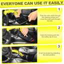 KAYCENTOP Car Steering Wheel Lock, Seat Belt Lock, Anti-Theft Device, Max 17 Inch Length, Small and Light-Weight, Multi-Functional, Fit Most Vehicle, SUV, Golf Cart Security (Yellow)
