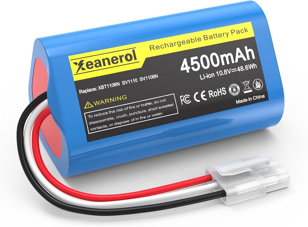 10.8V 4.5Ah Lithium Replacement Battery for Shark Vacuum Battery 10.8V XBT1106N SV1110 SV1110N SV11O6N SV1106N SV116N Freestyle Navigator Cordless Stick Cleaner