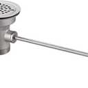 Commercial Sink Drain: 3-1/2" Sink Opening Waste Drain Valve - Brass Commercial Kitchen Sink Drain with Twist Handle - Prevents Sink Clogged Overflow for Commercial Restaurant Multi-Basin Sink