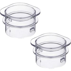 2 Packs Blender Lid Filler Cap Compatible with Oster 4903 Square Jar, Clear Plastic Center Cover Compatible with Osterizer Lid Replacements, Part Number 024997-010-089